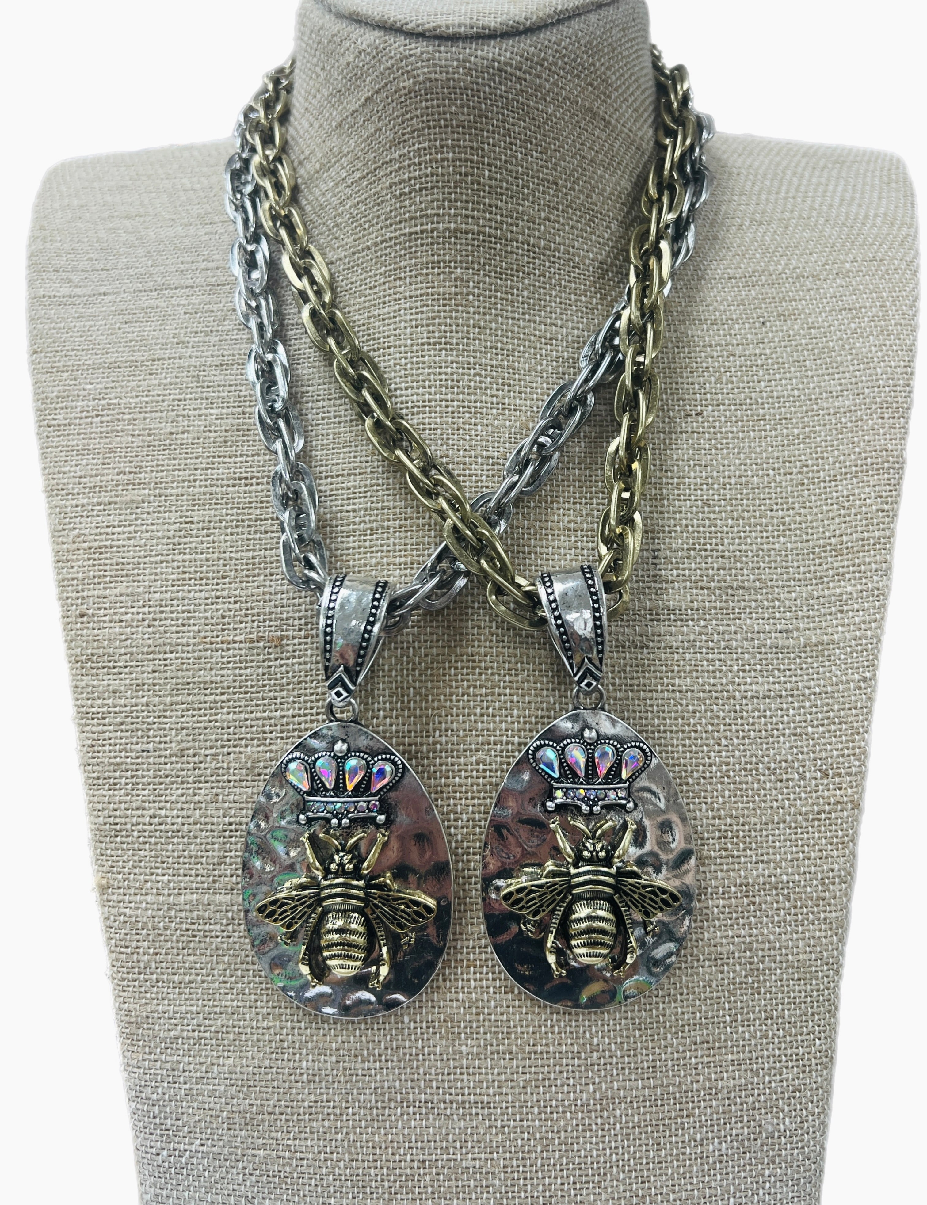 ATG AB Crown Bee Necklaces on Simply Obsessed