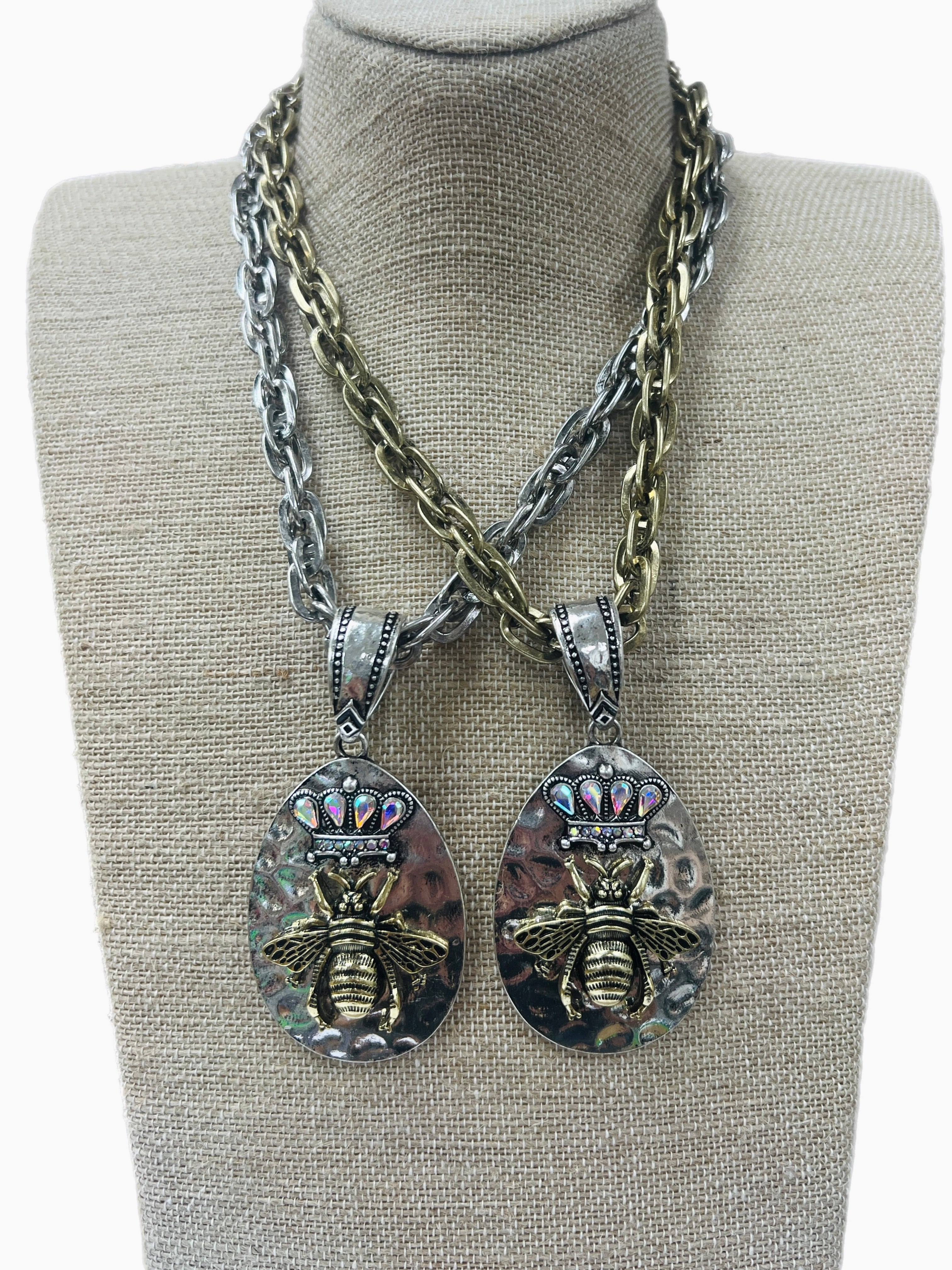 ATG AB Crown Bee Necklaces on Simply Obsessed