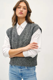BE COOL Cable Knit V-Neck Sweater Vest **FALL DEBUT SALE** on Simply Obsessed