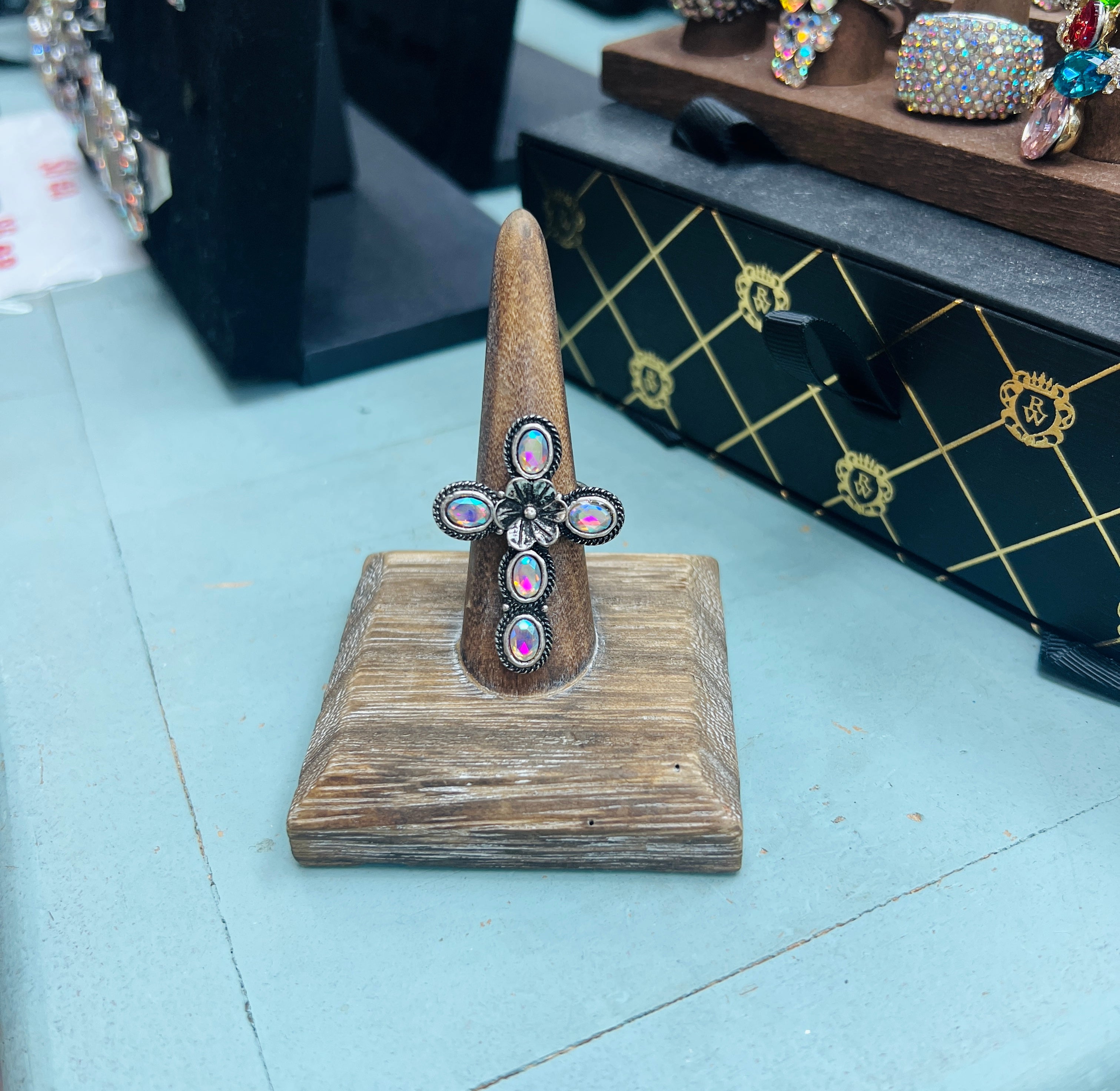 ATG AB Cross Adjustable Ring