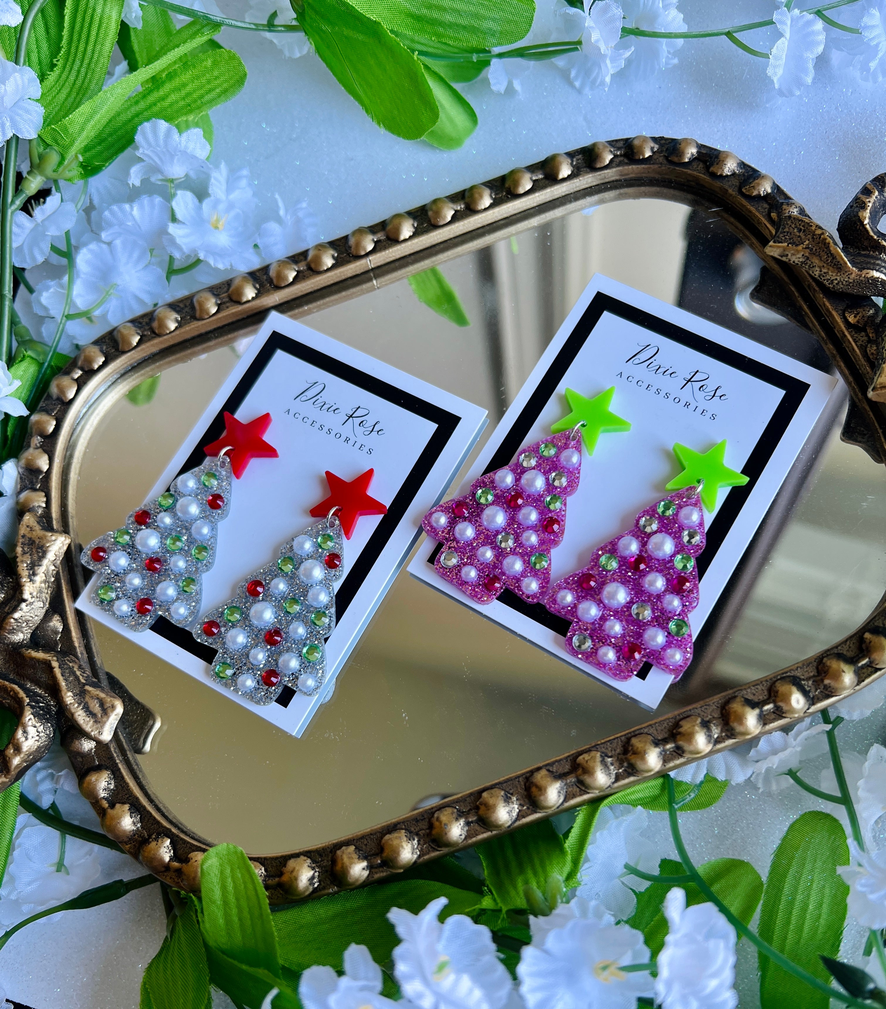 DIXIE ROSE Jeweled Tree Earrings on Simply Obsessed