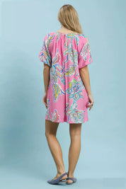 UMGEE Boho Floral Print Mini Dress with Pockets **DEBUT SALE** on Simply Obsessed