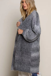 POL Distressed Cable-Knit Ombre Dying Cardigan on Simply Obsessed