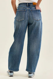 JUDY BLUE High Waist R.m. "Marlow" Arc Dk Time Weathered Indigo Jeans on Simply Obsessed