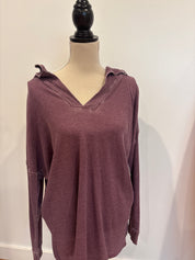 MONO B Cotton Waffle Knit Oversized Collared Long Sleeve **SALE**