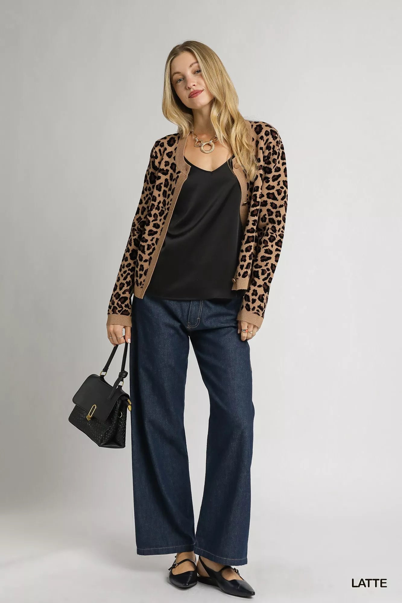 UMGEE Leopard Print Button-Down Cardigan on Simply Obsessed