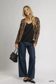 UMGEE Leopard Print Button-Down Cardigan on Simply Obsessed
