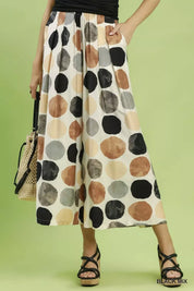 UMGEE Dot Print Wide Leg Pants on Simply Obsessed