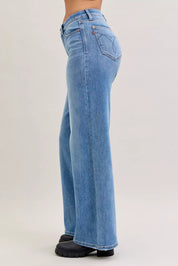 JUDY BLIUE Mid Rise Retro Wide Leg Jeans on Simply Obsessed