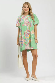UMGEE Boho Floral Print Mini Dress with Pockets. **DEBUT SALE** on Simply Obsessed