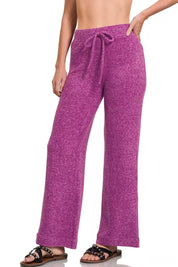 Zenana Soft Brushed Hacci Pants on Simply Obsessed