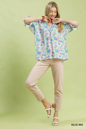 UMGEE Mix Floral Print Ruffle Top **DEBUT SALE** on Simply Obsessed