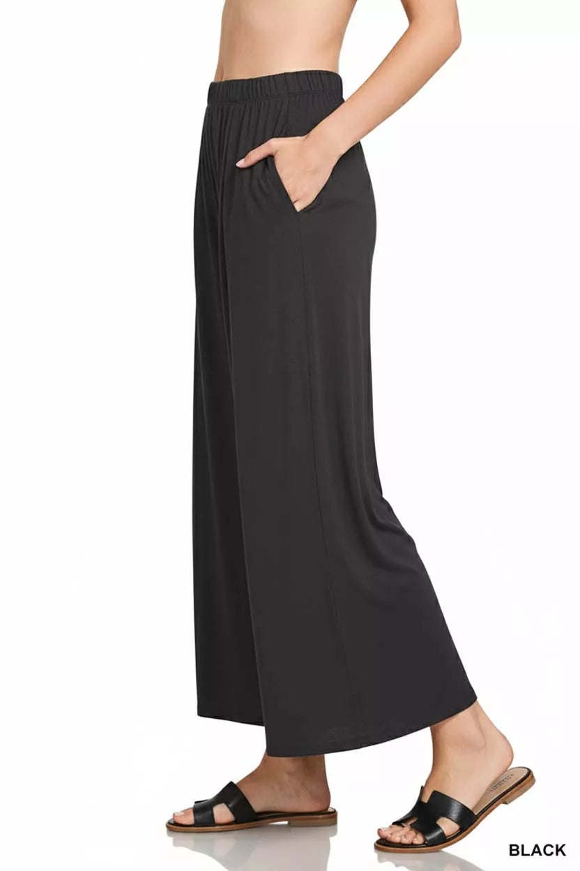 Zenana Elastic Waist Comfy Lounge Pants on Simply Obsessed