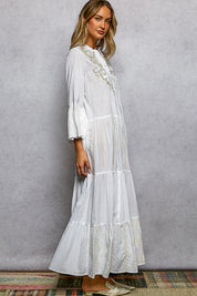 POL Embroidered Floral Tiered Maxi Dress **DOORBUSTER** on Simply Obsessed