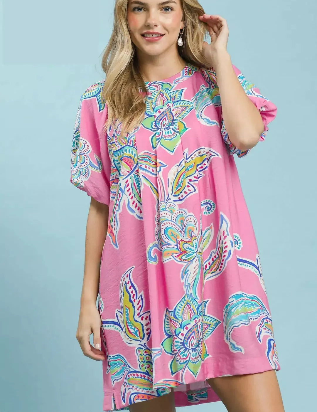UMGEE Boho Floral Print Mini Dress with Pockets **DEBUT SALE** on Simply Obsessed