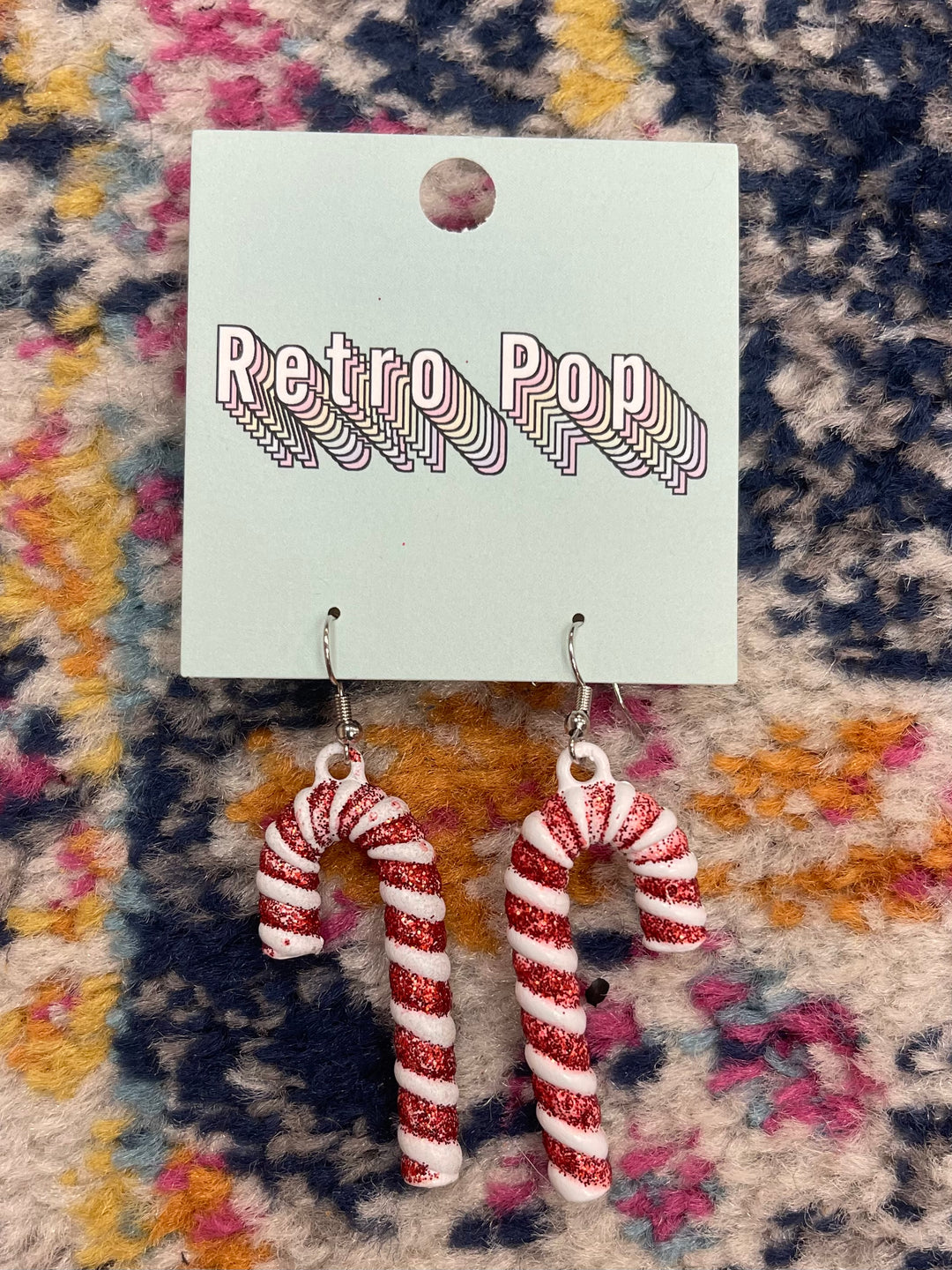 Glitter Candy Cane Earrings by Dixie Rose on Simply Obsessed