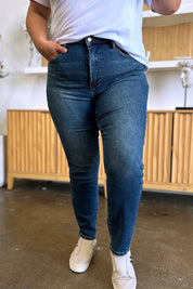 JUDY BLUE Full Size Tummy Control High Waist Slim Jeans on Simply Obsessed