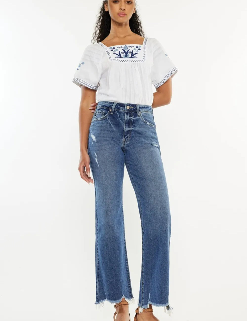 Kancan Full Size High Rise Slim Wide Leg Jeans on Simply Obsessed