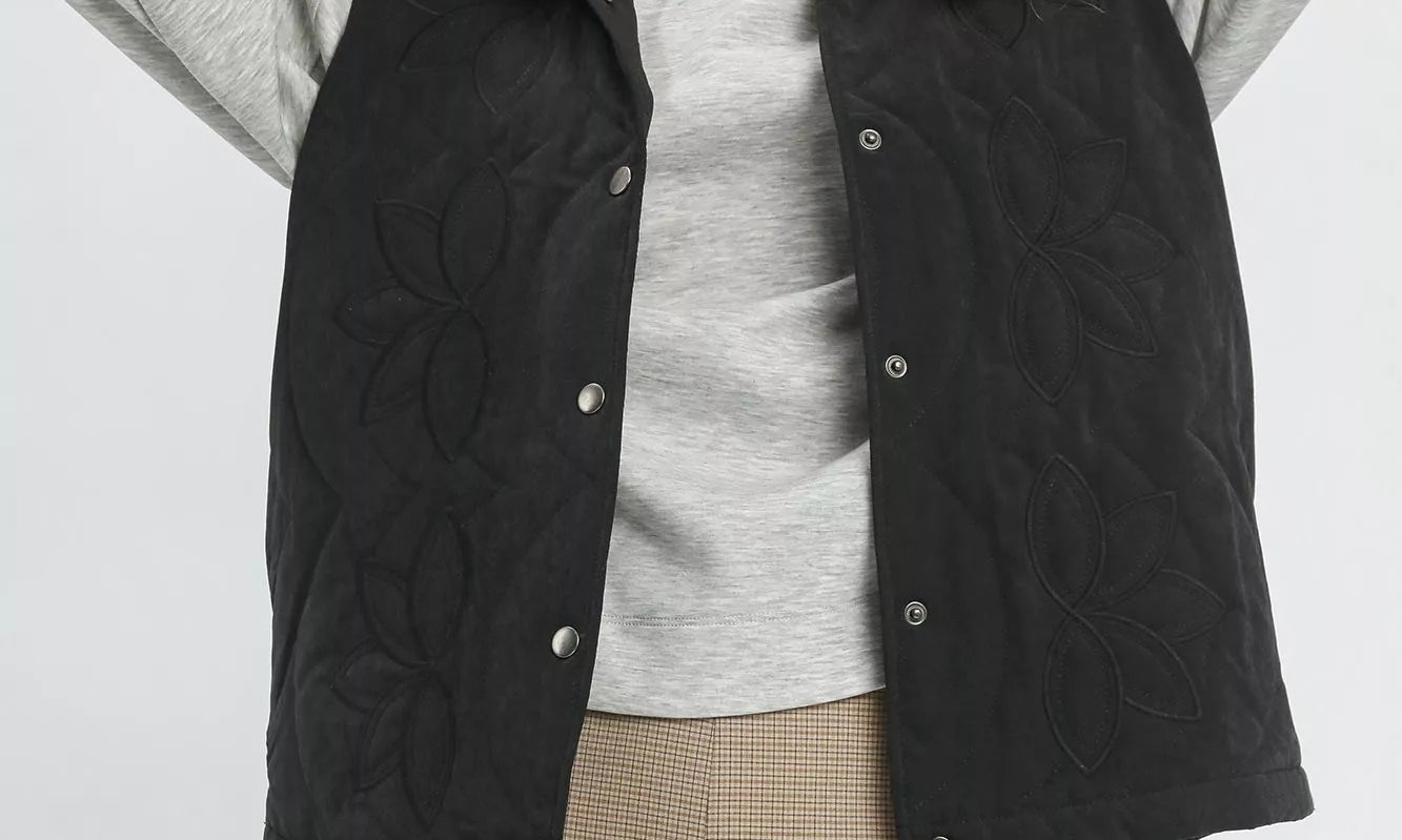 Umgee Quilted Embroidered Vest on Simply Obsessed