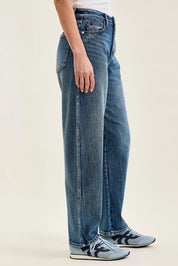 JUDY BLUE High Waist R.m. "Marlow" Arc Dk Time Weathered Indigo Jeans on Simply Obsessed