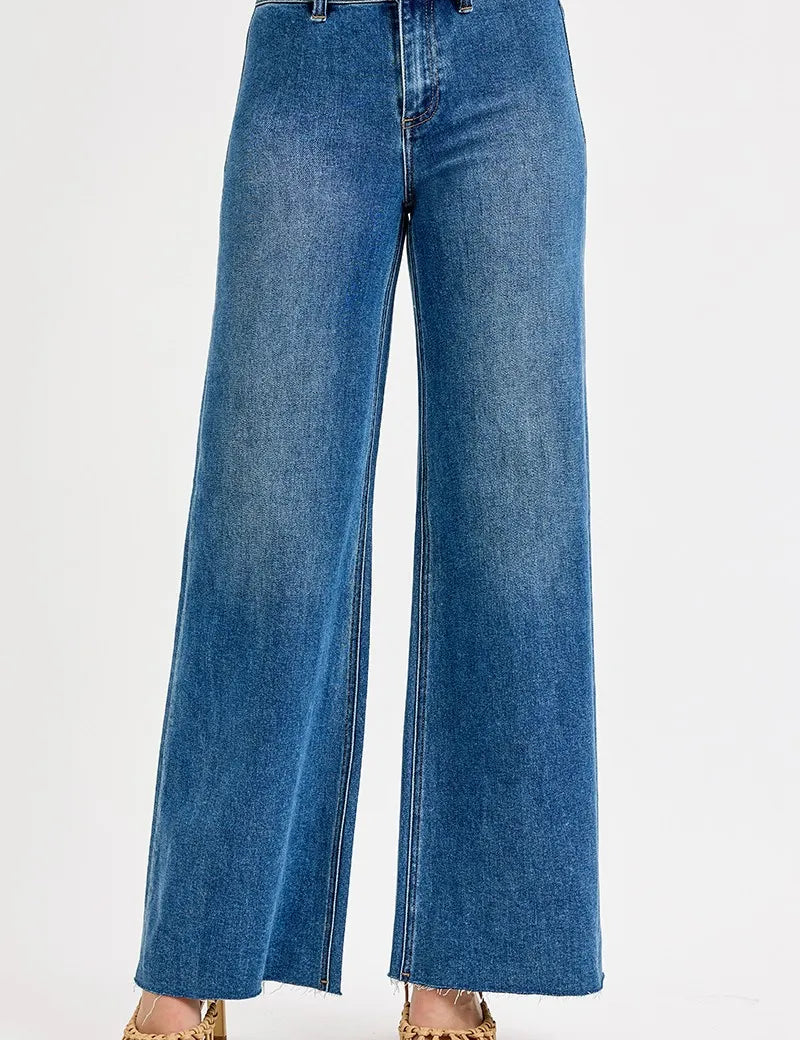 RISEN High-Waisted Wide Leg Jeans on Simply Obsessed