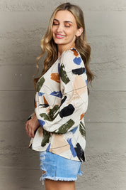 HAILEY & CO Wishful Thinking Multi Colored Printed Blouse **FALL DEBUT SALE** on Simply Obsessed