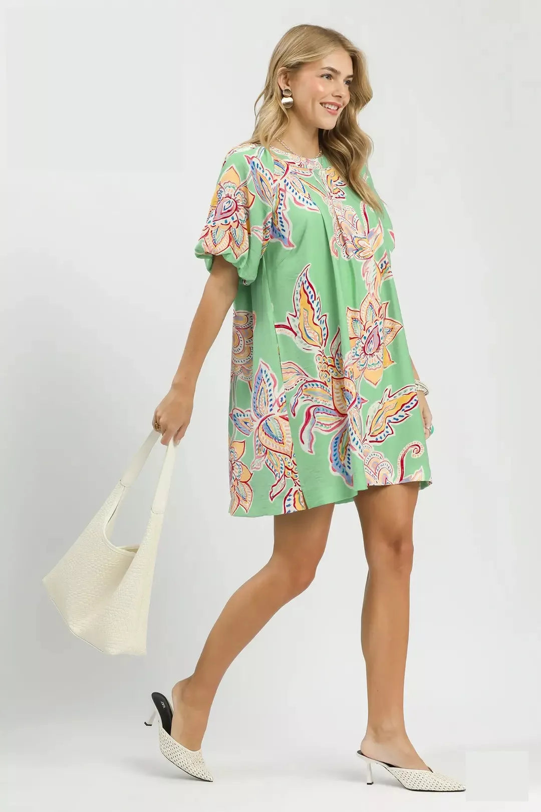 UMGEE Boho Floral Print Mini Dress with Pockets. **DEBUT SALE** on Simply Obsessed