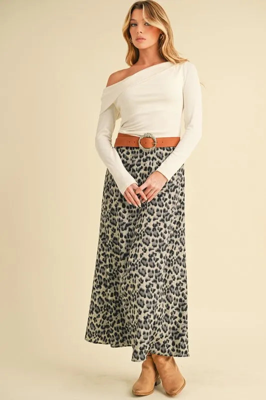Aemi+Co Leopard Midi Skirt on Simply Obsessed