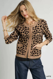 UMGEE Leopard Print Button-Down Cardigan on Simply Obsessed