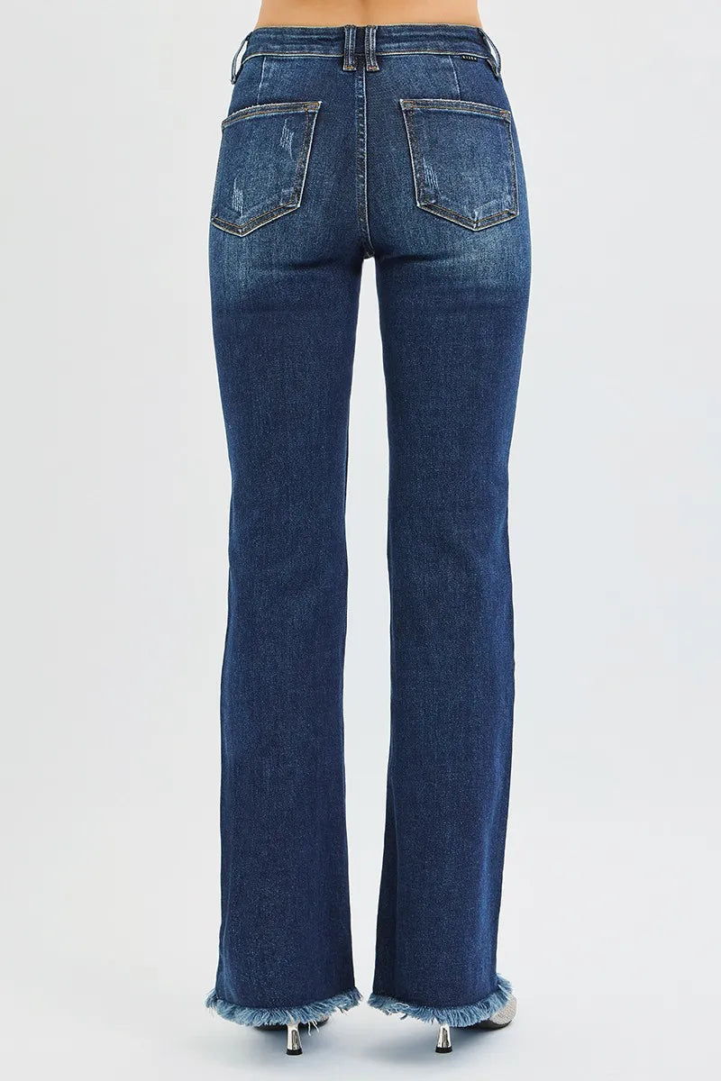 RISEN Full Size Tummy Control Mid Rise Flare Jeans Plus Size on Simply Obsessed