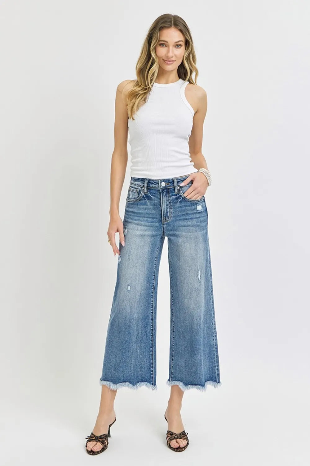 RISEN High Rise Cropped Flare Jeans on Simply Obsessed