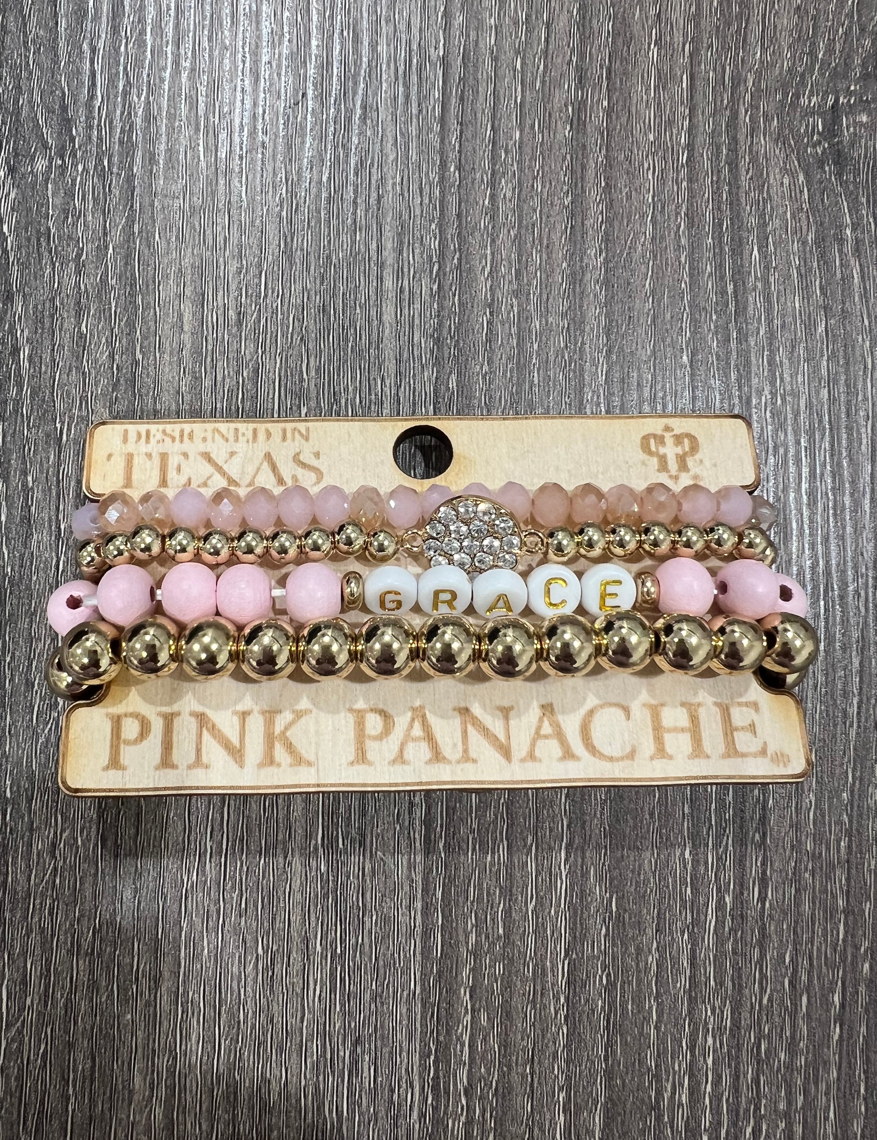 PINK PANACHE #607 Pink Grace Bracelet Stack on Simply Obsessed