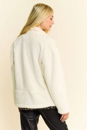DAVI & DANI Faux Fur Zip Up Jacket on Simply Obsessed