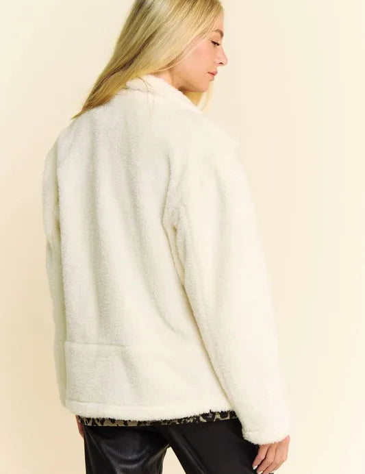 DAVI & DANI Faux Fur Zip Up Jacket on Simply Obsessed