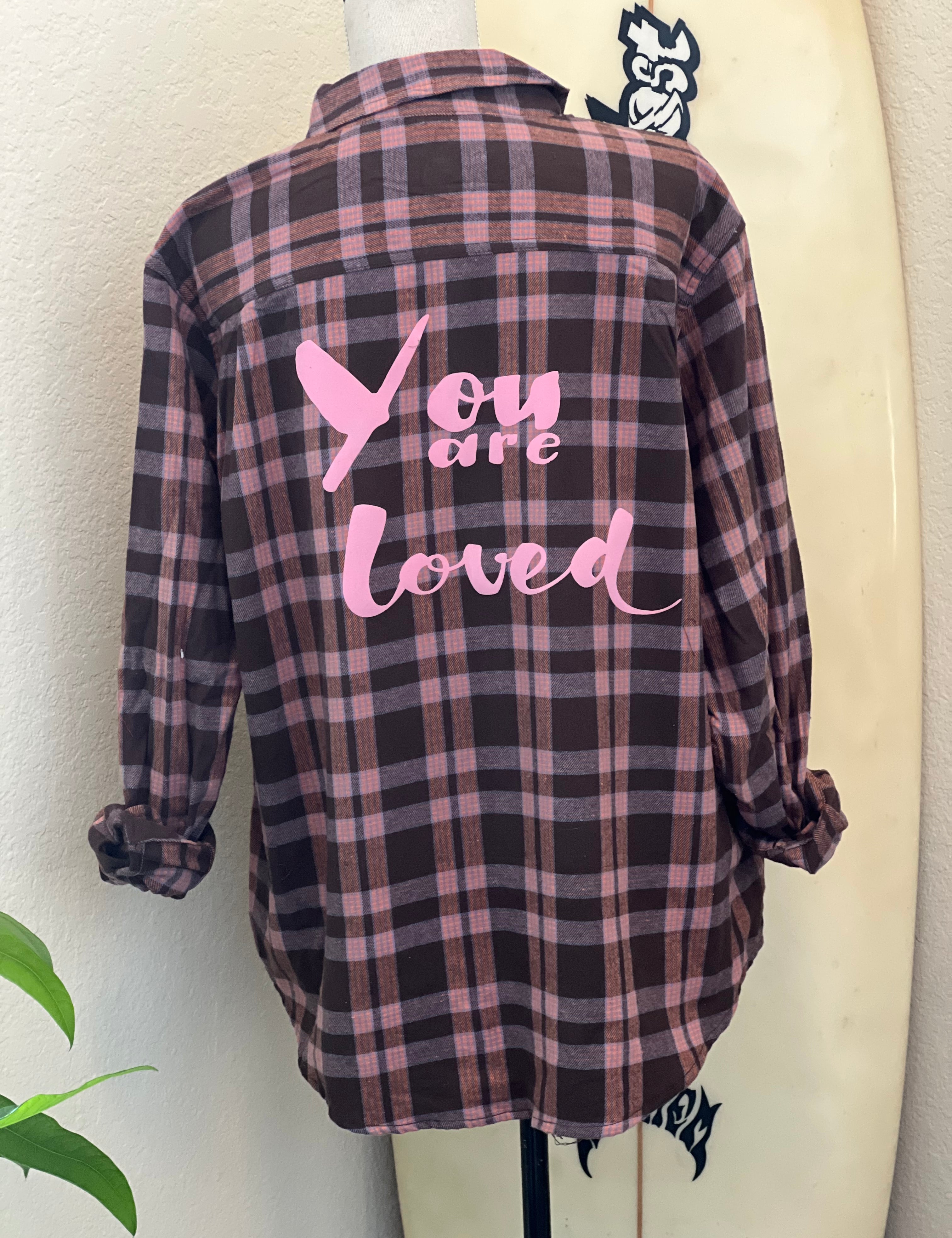 MALIBU HIPPIE You Are Loved Flannel on Simply Obsessed