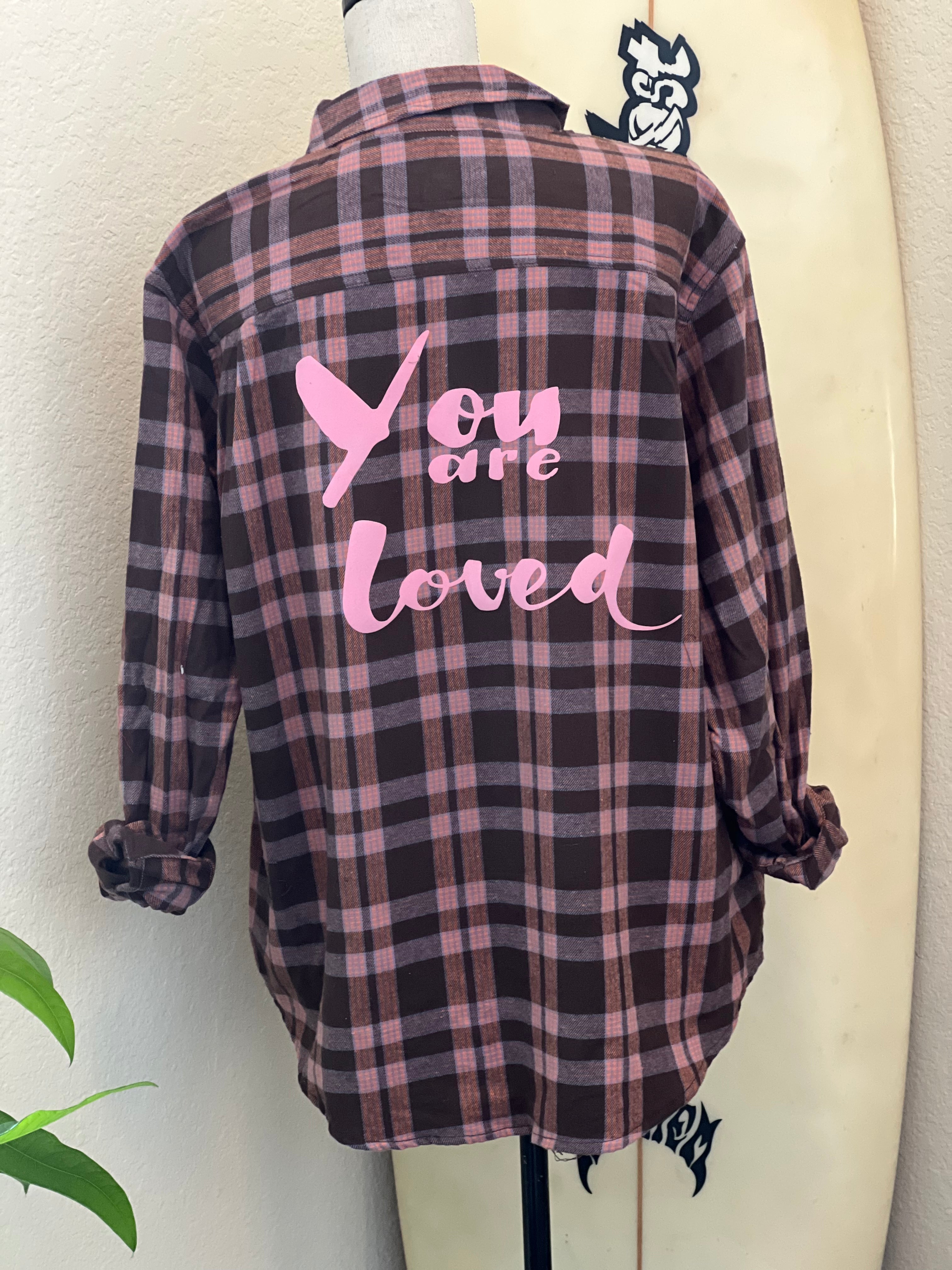 MALIBU HIPPIE You Are Loved Flannel on Simply Obsessed