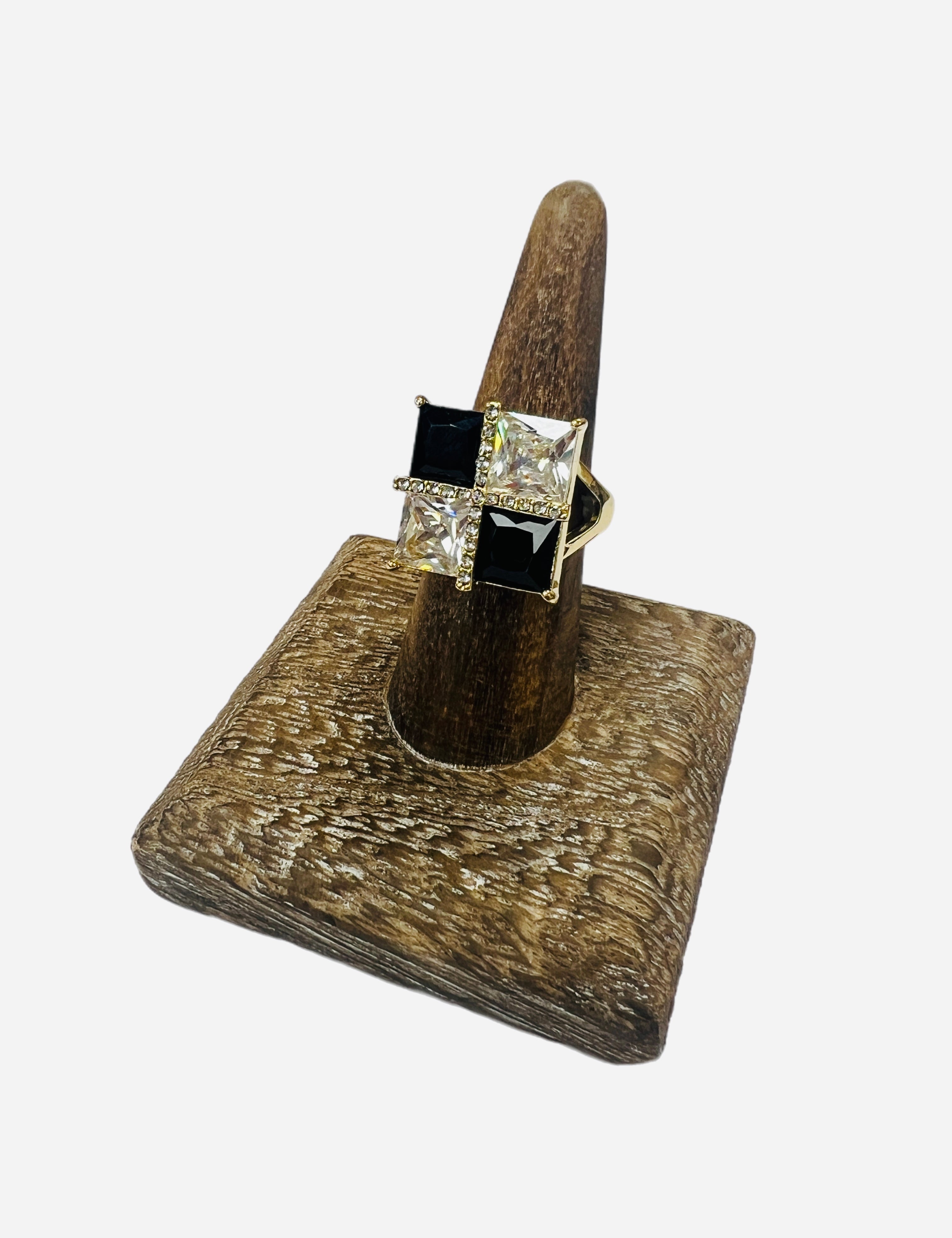 ATG Checkered Print Stretchy Ring on Simply Obsessed