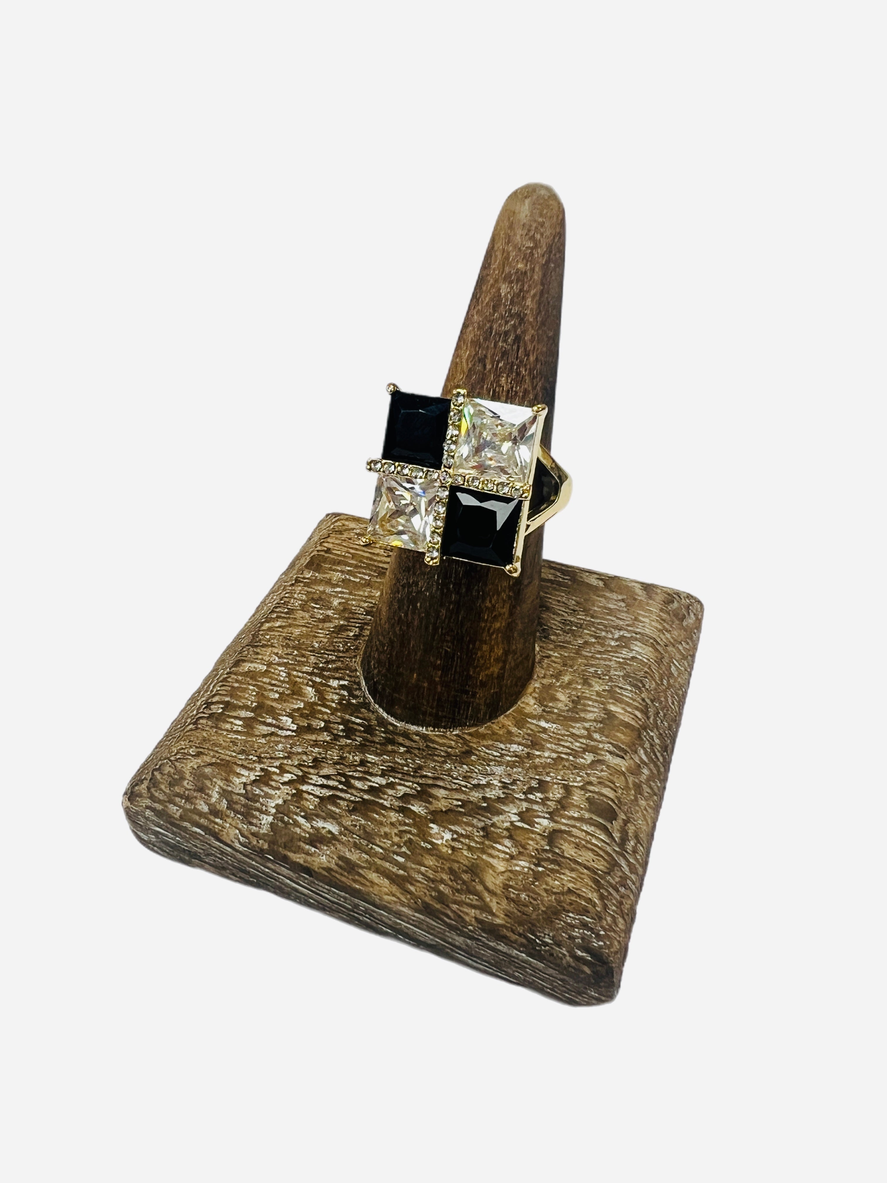ATG Checkered Print Stretchy Ring on Simply Obsessed