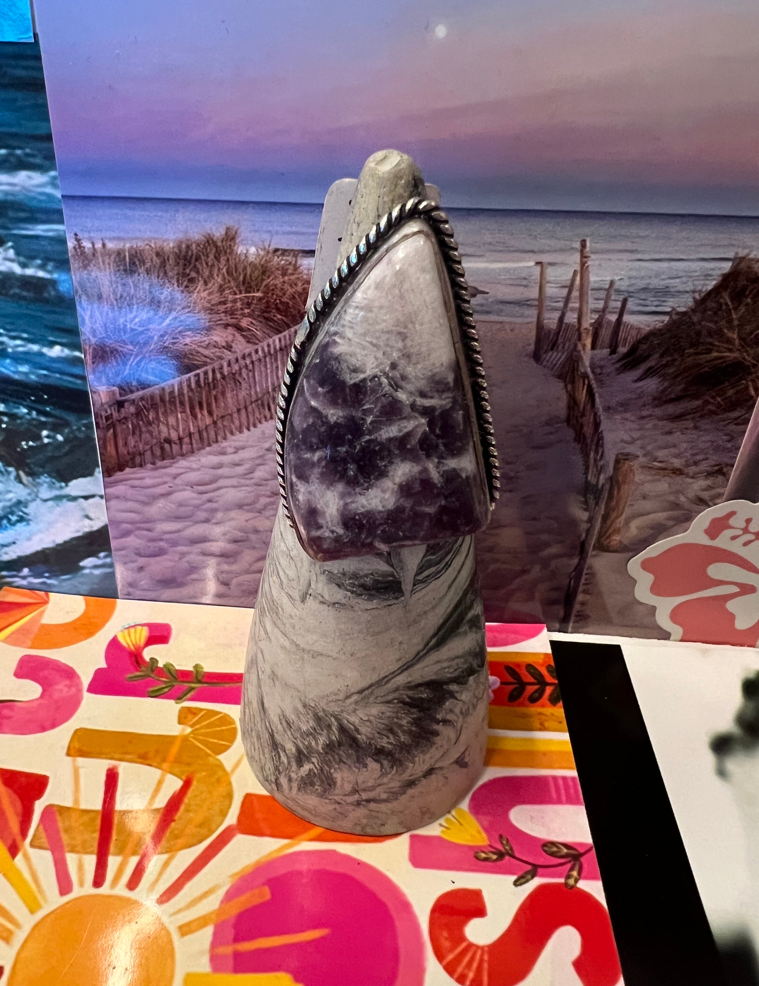 One of a Kind Size 6.5 Lepidolite Ring on Simply Obsessed