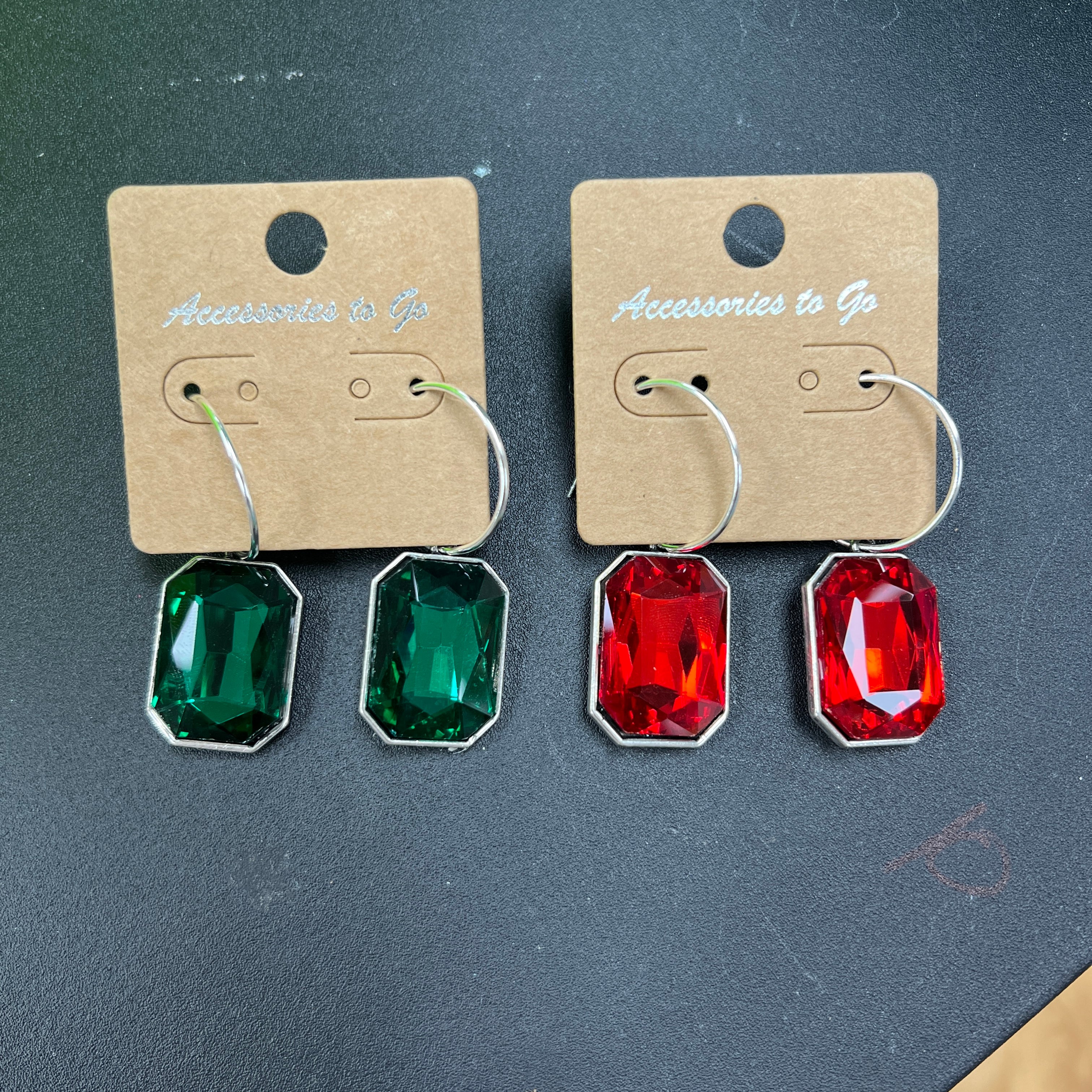 ATG Holiday Stone Hoop Earrings on Simply Obsessed