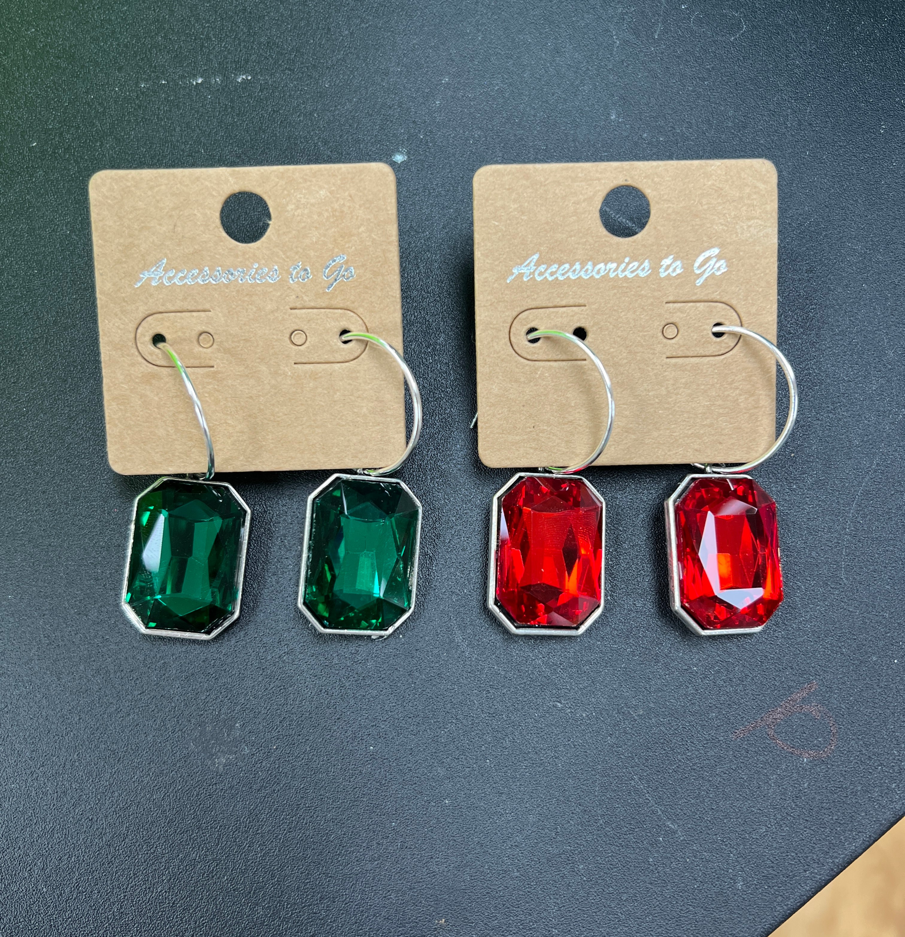 ATG Holiday Stone Hoop Earrings on Simply Obsessed