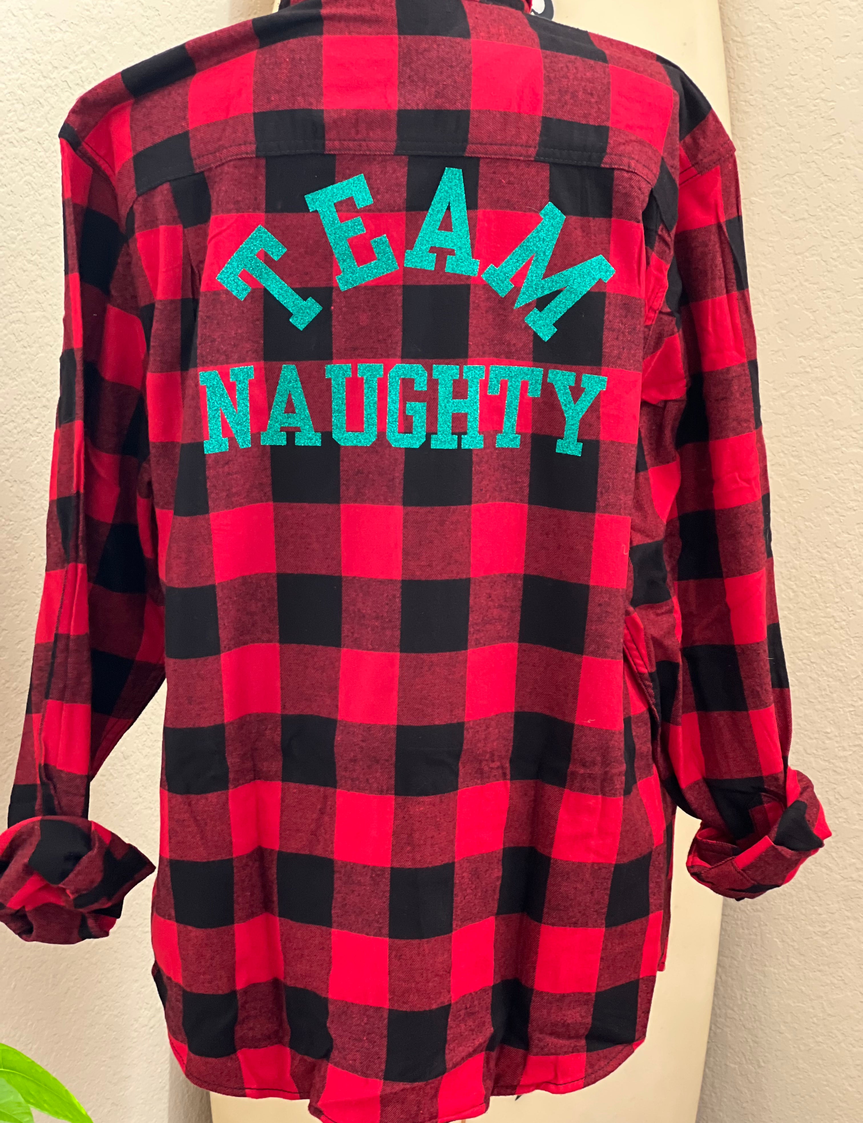MALIBU HIPPIE Team Naughty Or Team Nice Flannels on Simply Obsessed