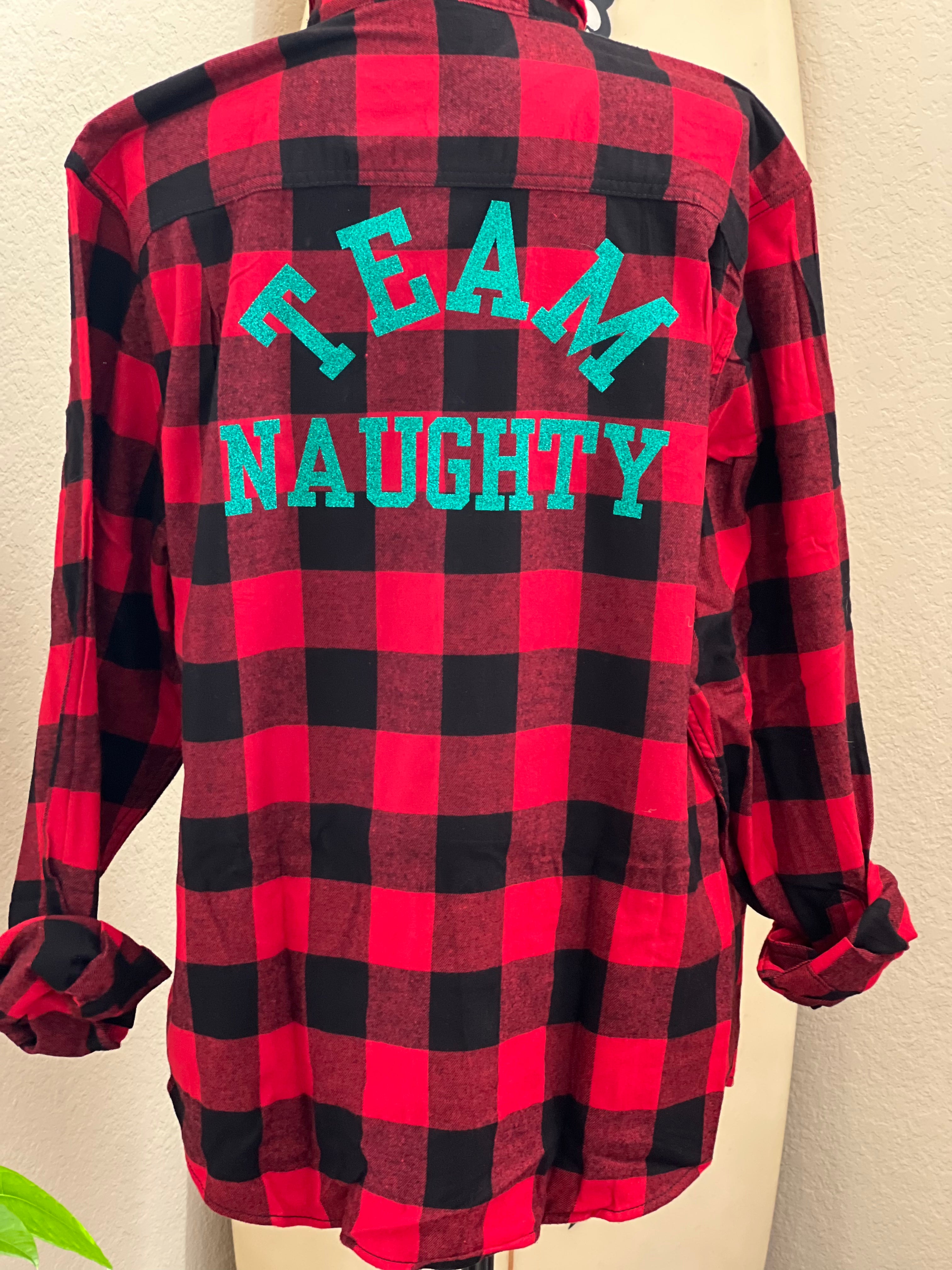MALIBU HIPPIE Team Naughty Or Team Nice Flannels on Simply Obsessed