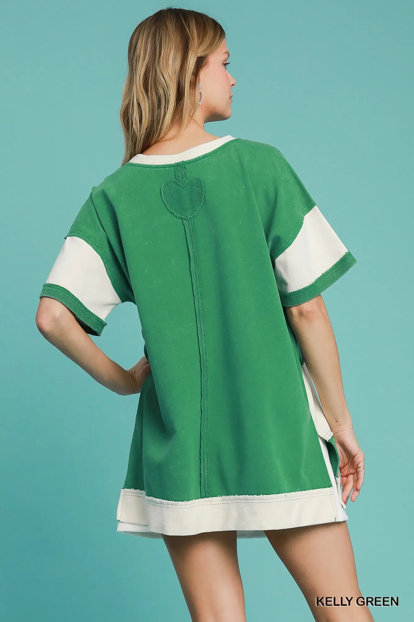Umgee Mineral Wash ColorBlock Tunic Dress on Simply Obsessed