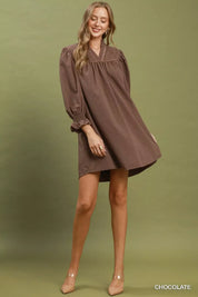 UMGEE Textured Puff Sleeve Mini Dress **DOORBUSTER** on Simply Obsessed