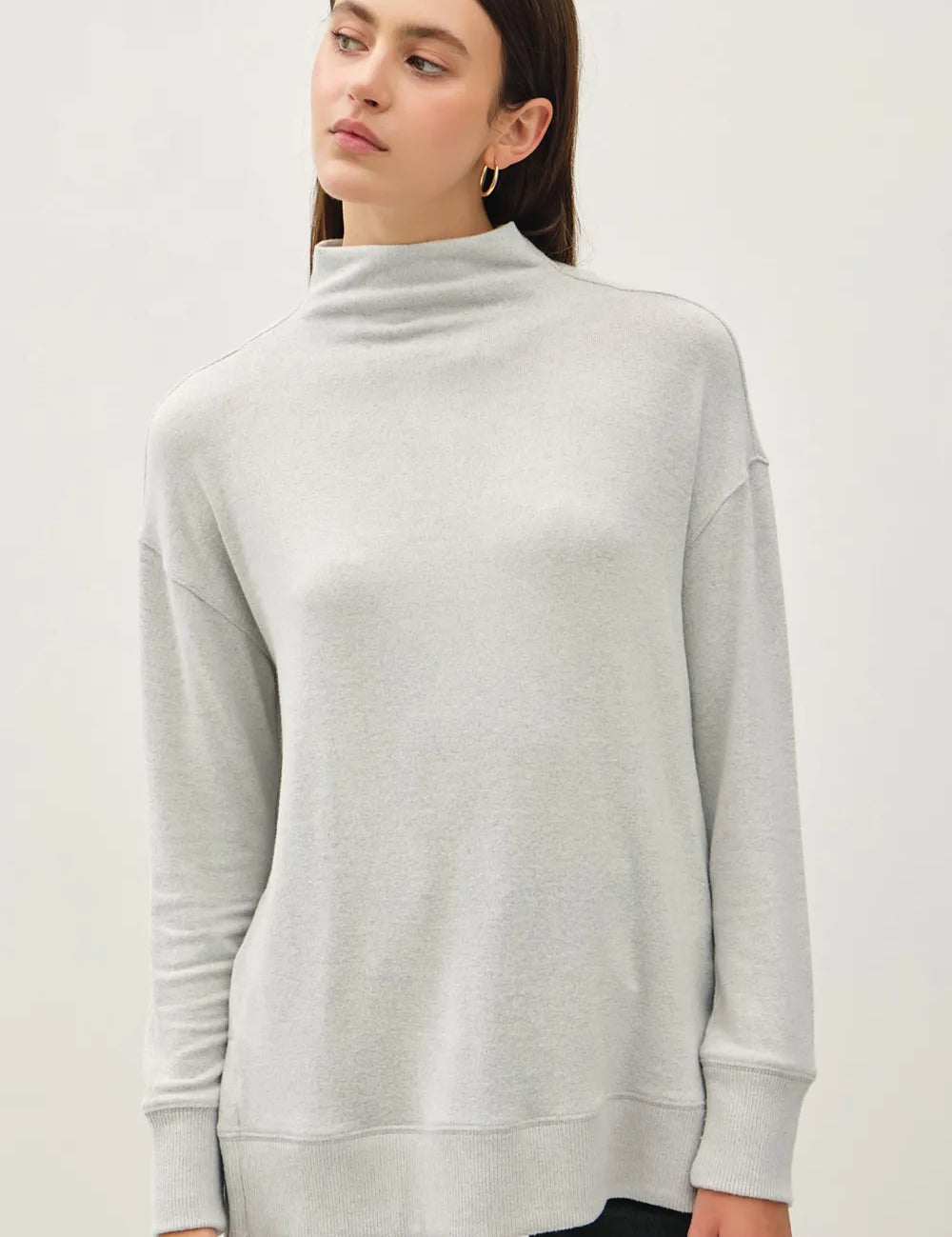 BE COOL Side Slit Mock Neck Long Sleeve Tunic Top **FALL DEBUT SALE** on Simply Obsessed