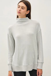 BE COOL Side Slit Mock Neck Long Sleeve Tunic Top **FALL DEBUT SALE** on Simply Obsessed