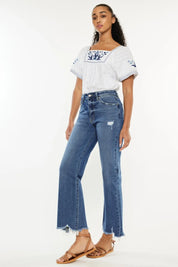 Kancan Full Size High Rise Slim Wide Leg Jeans on Simply Obsessed