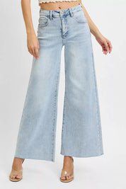 RISEN Full Size High Rise Ankle Wide Palazzo Jeans Plus Size on Simply Obsessed