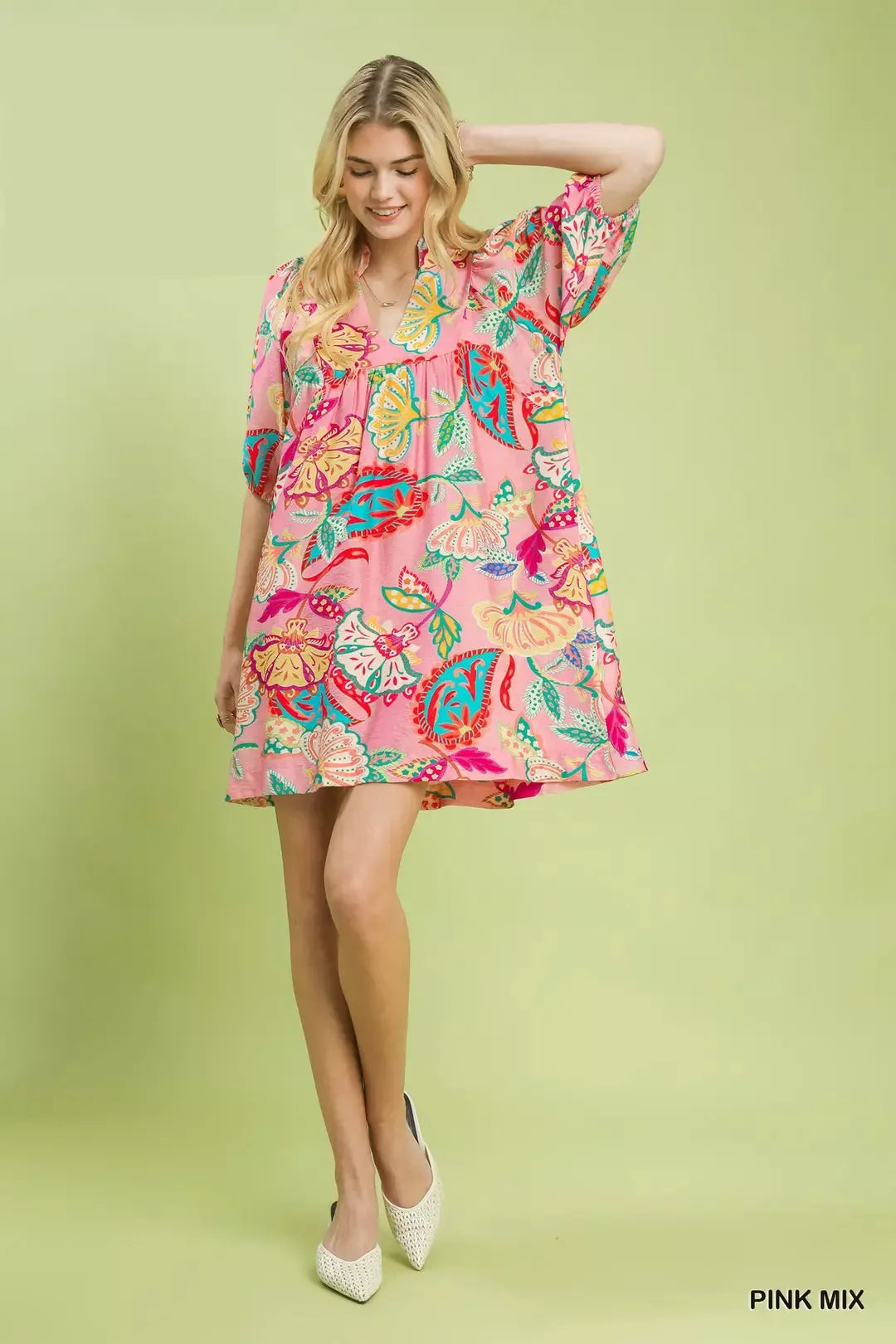 UMGEE Paisley Print Mini Dress on Simply Obsessed